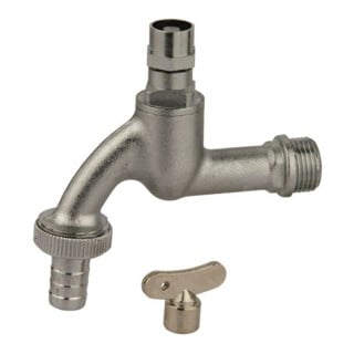 KIRCHHOFF MS Auslaufventil schlüssel, Chrom, 1/2"AG x 3/4"AG x 1/2"T
