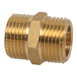 KIRCHHOFF MS Doppelnippel, blank, 3/4"AG