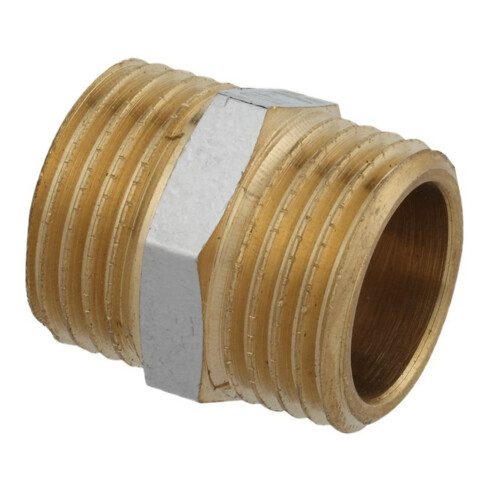 KIRCHHOFF MS Double raccord, chrome, 3/4"AG