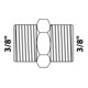 KIRCHHOFF MS Double raccord mâle partiellement chromé 3/8" AG-3