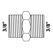 KIRCHHOFF MS Double raccord mâle partiellement chromé 3/8" AG-3