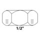 KIRCHHOFF MS Embout, chrome 1/2"FPM-3