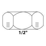 KIRCHHOFF MS Embout, chrome 1/2"FPM-3