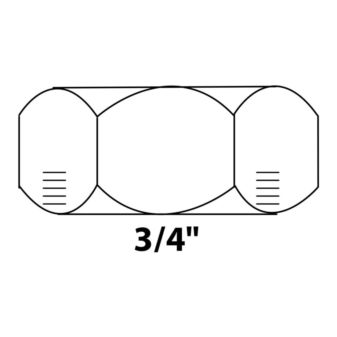 KIRCHHOFF MS Embout, chrome, 3/4"FPM