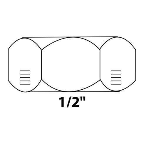 KIRCHHOFF MS Endkappe, Chrom 1/2"IG
