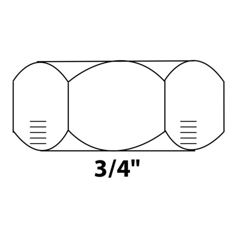 KIRCHHOFF MS Endkappe, Chrom, 3/4"IG