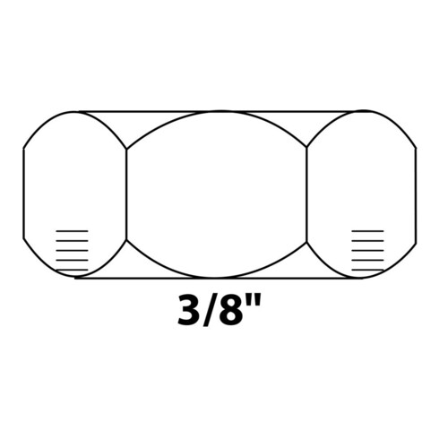 KIRCHHOFF MS Endkappe, Chrom, 3/8"IG