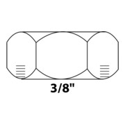 KIRCHHOFF MS Endkappe, Chrom, 3/8"IG-3