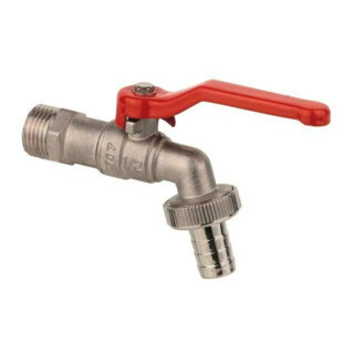 KIRCHHOFF MS Kugel-Auslaufhahn, vernickelt, 3/4"AG x 1"AG x 3/4"T