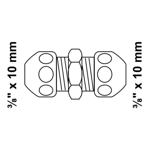 KIRCHHOFF MS Raccord à compression - Connecteur, chrome, 3/8" x 10 mmQ