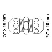 KIRCHHOFF MS Raccord à compression - Connecteur, chrome, 3/8" x 10 mmQ-3