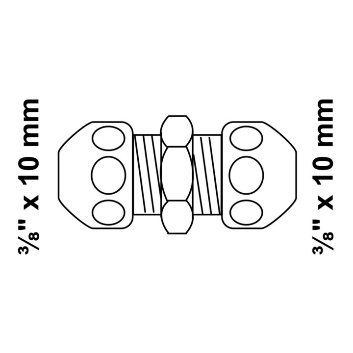 KIRCHHOFF MS Raccord à compression - Connecteur, chrome, 3/8" x 10 mmQ