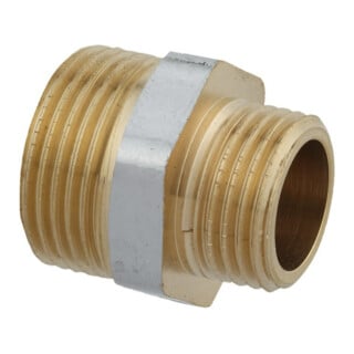 KIRCHHOFF MS Reduzier-Doppelnippel, Chrom, 3/4"AG x 1/2"AG