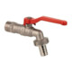 KIRCHHOFF MS Robinet à bille, nickelé, 3/4"AG x 1"AG x 3/4"T-1