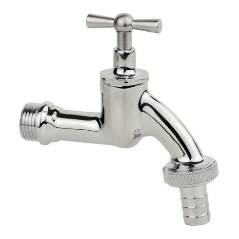 KIRCHHOFF MS Robinet de sortie à bouton, chrome, 1/2"AG x 3/4"AG x 1/2"P