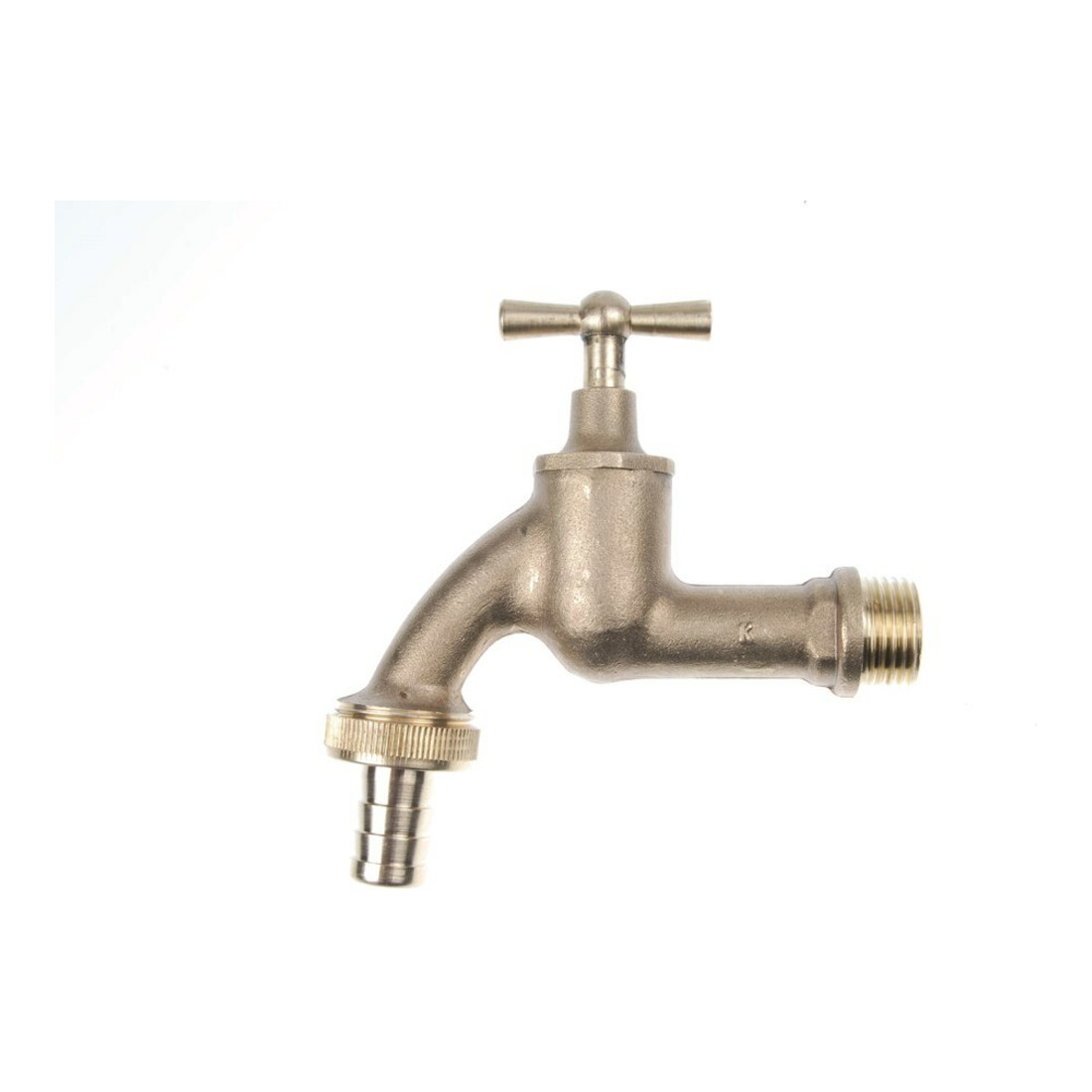 KIRCHHOFF MS Robinet de vidange à manette, mat brut, 1/2"AG x 3/4"AG x 1/2"P