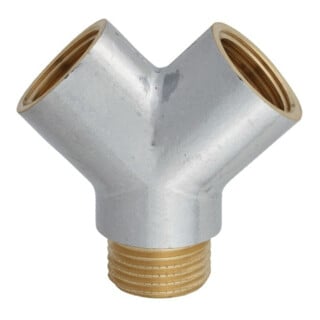 KIRCHHOFF MS T-piece en Y, chrome, 1/2"F x 1/2"M
