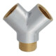 KIRCHHOFF MS T-piece en Y, chrome, 1/2"F x 1/2"M-1