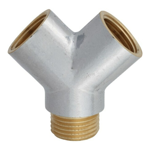 KIRCHHOFF MS T-piece en Y, chrome, 1/2"F x 1/2"M