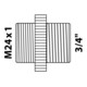 KIRCHHOFF MS Übergangsstück, Chrom 3/4"AG x M24AG-3