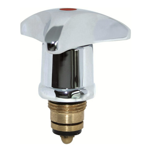 KIRCHHOFF Poignée métallique Trecor, chrome, 1/2", avec partie supérieure, marquage rouge