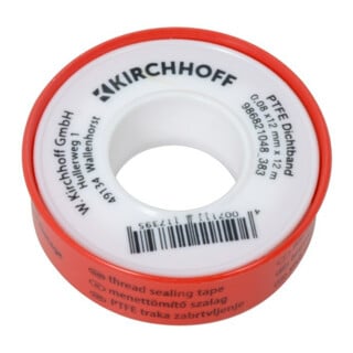 KIRCHHOFF PTFE Gewindedichtband, 0,08x12 mmx12m