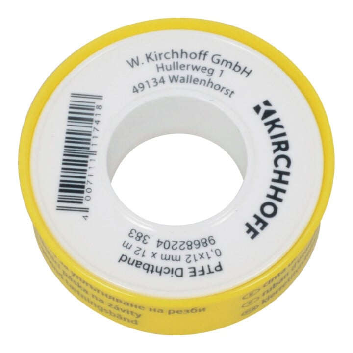 KIRCHHOFF PTFE Gewindedichtband, 0,08x12 mmx12m