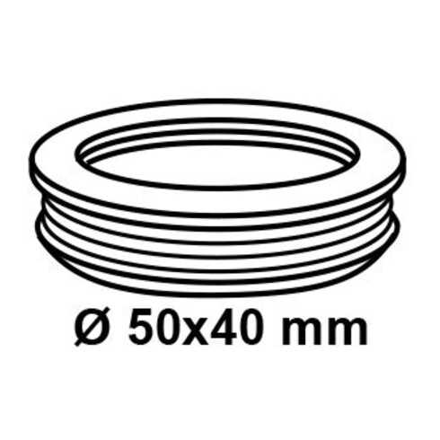KIRCHHOFF Raccord d'écoulement court, 50 mm x 40 mm, pour sortie siphon