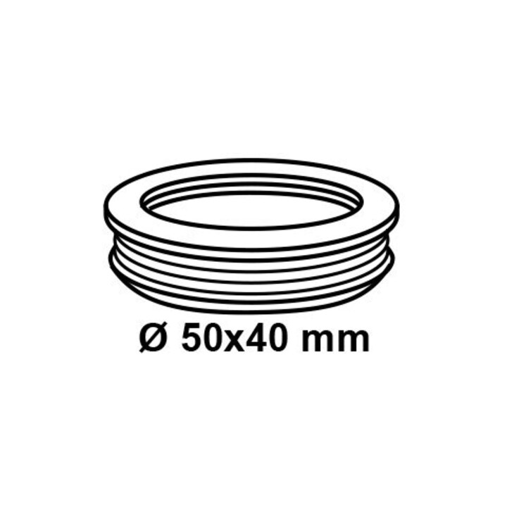 KIRCHHOFF Raccord d'écoulement court, 50 mm x 40 mm, pour sortie siphon