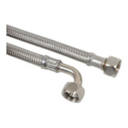 KIRCHHOFF Raccord réservoir chasse d'eau flexible 3/8"IG x 200 mm x 3/8"IG, angle 90° unilatéral