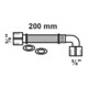 KIRCHHOFF Raccord réservoir chasse d'eau flexible 3/8"IG x 200 mm x 3/8"IG, angle 90° unilatéral-3