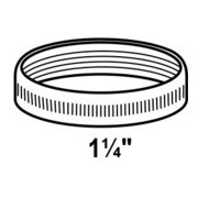KIRCHHOFF Rändelmutter, Chrom, 1 1/4", mit Dichtung-3