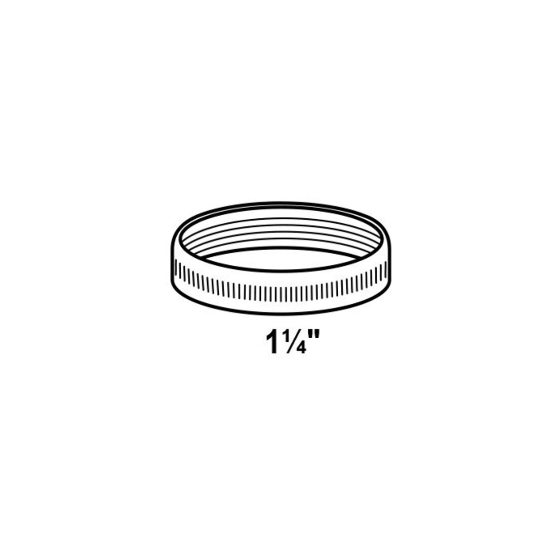 KIRCHHOFF Rändelmutter, Chrom, 1 1/4", mit Dichtung