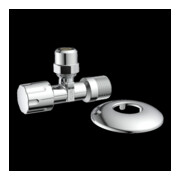 KIRCHHOFF Robinet d'angle, 1/2"AG x 3/8"AG x 10 mmQ, avec rosace à glissière