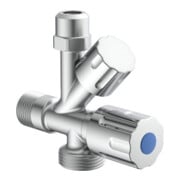 KIRCHHOFF Robinet d'angle appareil, 1/2"AG x 3/4"AG x 3/8"AG x 10 mmQ