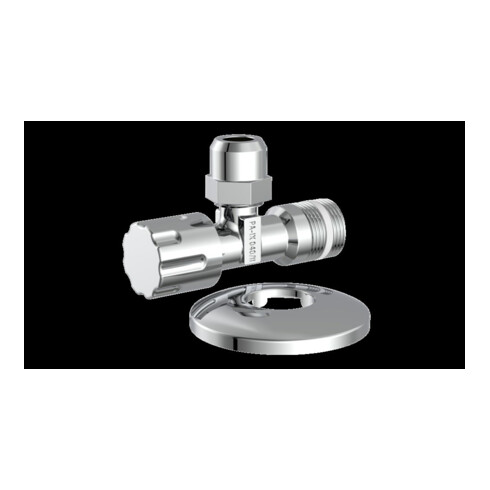 KIRCHHOFF Robinet d'arrêt d'angle, 1/2"AG x 3/8"AG x 10 mmQ, avec rosace auto-étanche