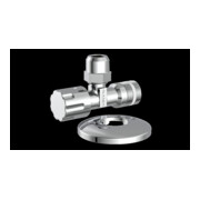 KIRCHHOFF Robinet d'arrêt d'angle, 1/2"AG x 3/8"AG x 10 mmQ, avec rosace auto-étanche