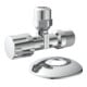 KIRCHHOFF Robinet d'arrêt d'angle, 3/8"AG x 3/8"AG x 10 mmQ, avec rosace de pression-1