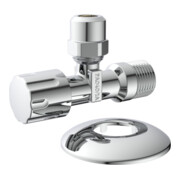 KIRCHHOFF Robinet d'arrêt d'angle, 3/8"AG x 3/8"AG x 10 mmQ, avec rosace de pression