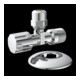KIRCHHOFF Robinet d'arrêt d'angle, 3/8"AG x 3/8"AG x 10 mmQ, avec rosace de pression-1