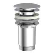 KIRCHHOFF Robinet-poussoir de vidange avec trop-plein, chrome, 1 1/4