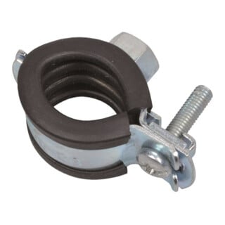 KIRCHHOFF Rohrschelle, 20 - 23 mm, schallgedämmt, für 1/2", mit M8 Gewindemuffe