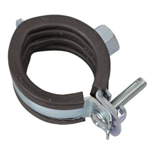 KIRCHHOFF Rohrschelle, 26 - 28 mm, schallgedämmt, für 3/4", mit M8 Gewindemuffe