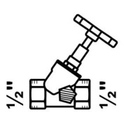 KIRCHHOFF Schrägsitzventil, 1/2", mit Entleerung-3