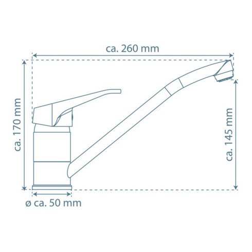 KIRCHHOFF TASSONI Mitigeur évier basse pression, chrome