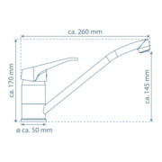KIRCHHOFF TASSONI Mitigeur évier basse pression, chrome-3