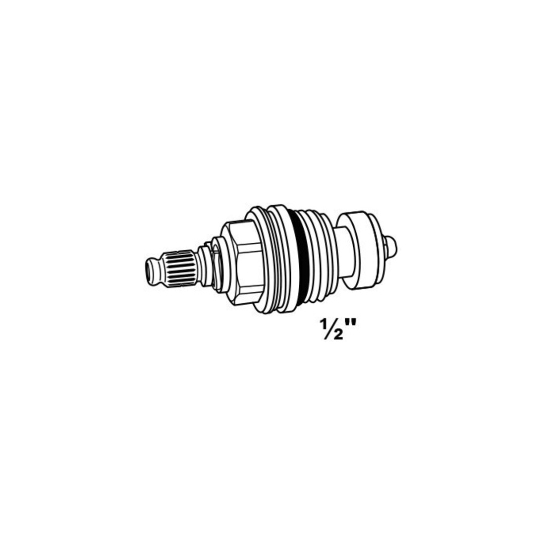 KIRCHHOFF Ventiloberteil, 1/2", ohne Griff