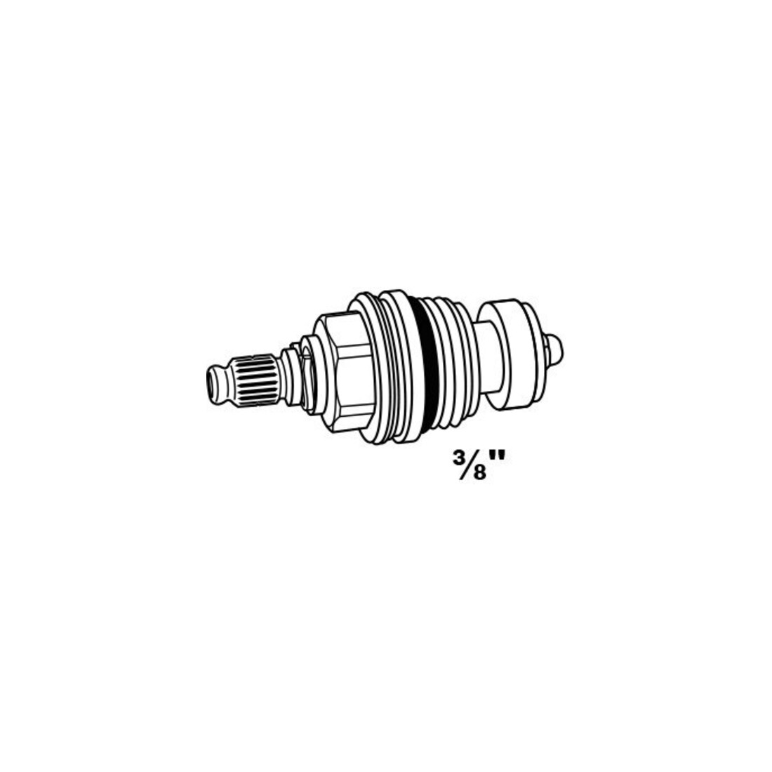 KIRCHHOFF Ventiloberteil, 3/8" ohne Griff