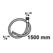 KIRCHHOFF WAS Zulaufschlauch-Verlä. 3/4"AG x 1,5 m x 3/4"IG-3