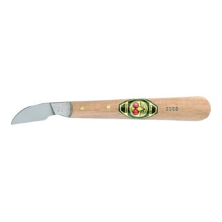 Kirschen Kerbschnitzmesser mit Holzheft mit langer schräger Schneide